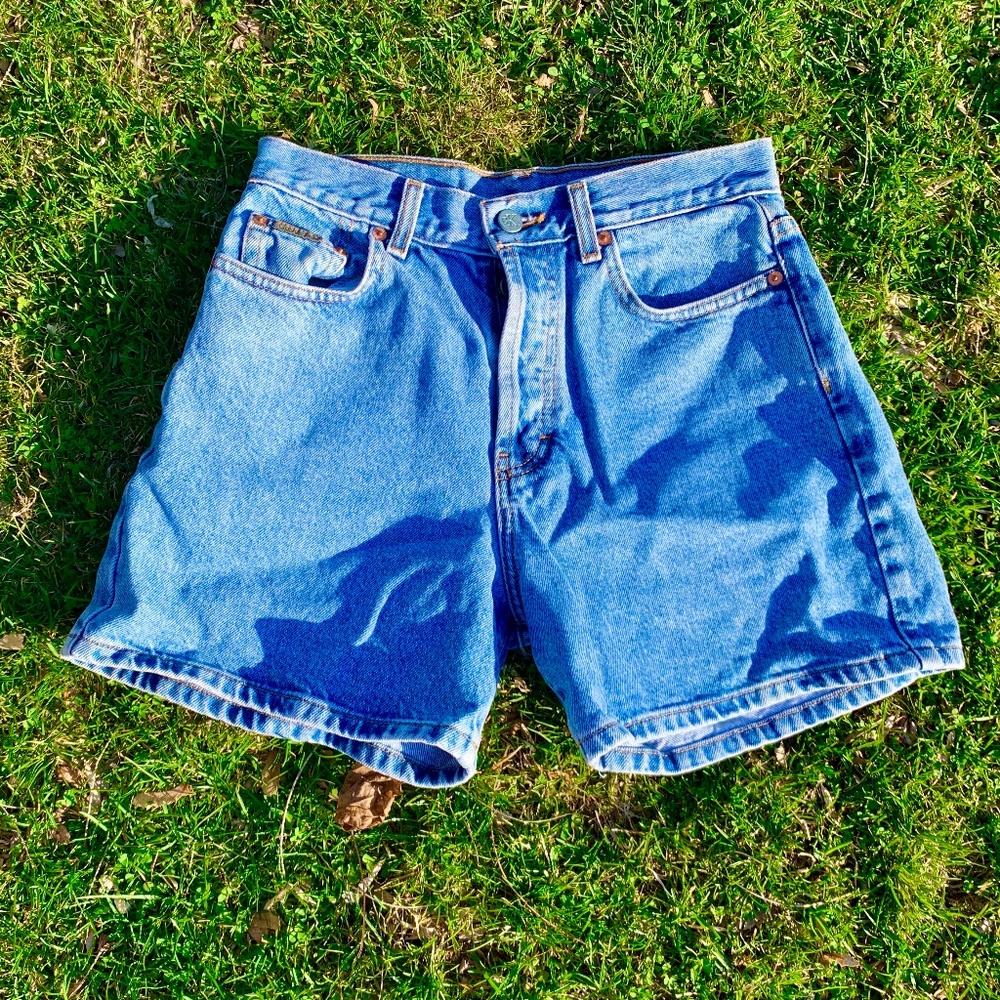 "Calvin Klein" vintage, easy fit, denim shorts, 5 (juniors), EUC
